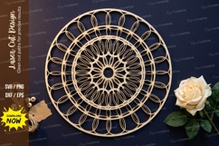 Detailed Mandala Laser Cut SVG laser cut svg, detailed manda Product Image 1