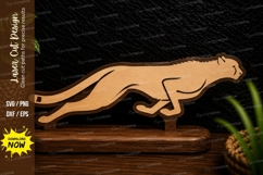 Running Cheetah Silhouette Laser Cut SVG Design running Product Image 1