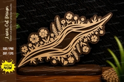 Floral Wave Border Laser Cut SVG Design floral wave border Product Image 1