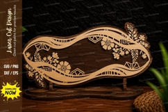 Countryside Landscape Frame Laser Cut SVG Design landscape Product Image 1