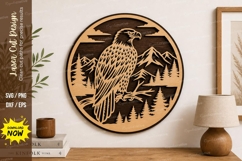 Eagle Landscape Wall Art laser Cut svg Cutting file eagle Product Image 1
