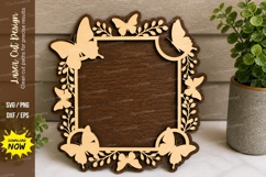 Butterfly Floral Frame laser Cut svg Cutting file butterfly Product Image 1