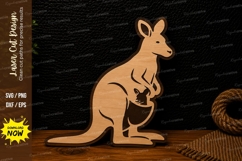 Kangaroo with Joey Laser Cut SVG Design kangaroo svg, kangar Product Image 1