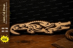 Decorative Crocodile Laser Cut SVG Design crocodile svg Product Image 1