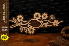 Floral Vine Border Laser Cut SVG Design floral vine border Product Image 1