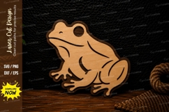 Frog Laser Cut SVG Design frog svg, frog silhouette svg, amp Product Image 1