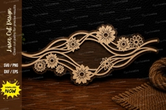 Botanical Floral Vine Border Laser Cut SVG Design botanical Product Image 1