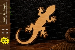 Gecko Silhouette Laser Cut SVG Design gecko svg, gecko svg Product Image 1