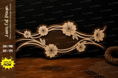 Decorative Floral Vine Border Laser Cut SVG Design decorativ Product Image 1