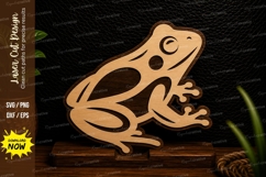 Frog Silhouette Laser Cut SVG Design frog svg, frog Product Image 1