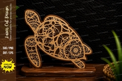 Floral Sea Turtle Laser Cut SVG Design floral sea turtle svg Product Image 1