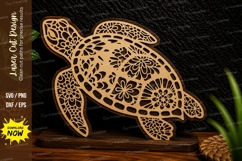 Decorative Sea Turtle Laser Cut SVG Design decorative sea Product Image 1