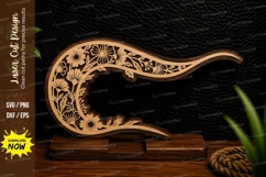 Wildflower Crescent Moon Laser Cut SVG Design wildflower Product Image 1