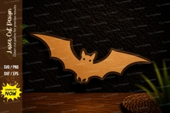 Minimal Flying Bat Laser Cut SVG Design minimal flying bat Product Image 1