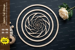 Spiral Circle Laser Cut SVG laser cut svg, spiral circle Product Image 1
