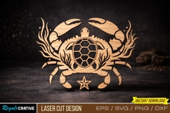 Crab Laser Cut Design, Crab Laser Cut Design Marine Animal Product Image 1
