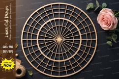 Radial Grid Laser Cut SVG laser cut svg, radial grid Product Image 1