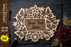 Floral Round Frame laser Cut svg Cutting file, floral round Product Image 1