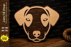 Labrador Dog Face Laser Cut SVG Design labrador dog svg, dog Product Image 1