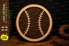 Baseball Outline Laser Cut SVG Design baseball outline svg, Product Image 1