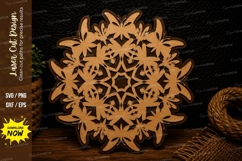 Floral Mandala Laser Cut SVG Design floral mandala svg, flow Product Image 1