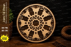 Deer Mandala Circle Laser Cut SVG Design deer mandala svg, Product Image 1