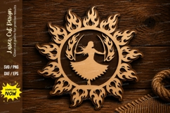 Sun Moon Dancer Laser Cut SVG Design sun moon dancer svg, Product Image 1