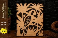 Tropical Parrot Jungle Laser Cut SVG Design tropical parrot Product Image 1