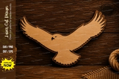 Flying Eagle Laser Cut SVG Design flying eagle svg, eagle Product Image 1