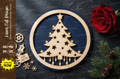 Christmas Tree Frame laser Cut svg Cutting file, christmas Product Image 1