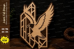 Geometric Flying Dove Laser Cut SVG Design geometric dove sv Product Image 1