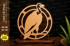Perched Raven Circle Laser Cut SVG Design raven svg, crow Product Image 1