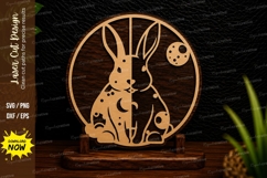 Easter Bunny Egg Laser Cut SVG Design easter bunny svg, bunn Product Image 1