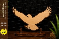 Flying Eagle Laser Cut SVG Design flying eagle svg, eagle Product Image 1
