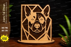 Geometric Dog Portrait Laser Cut SVG Design dog portrait svg Product Image 1