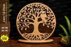Tree of Life Owl Laser Cut SVG Design tree of life svg, owl Product Image 1