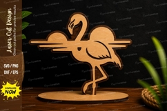 Standing Flamingo Laser Cut SVG Design flamingo svg, standin Product Image 1