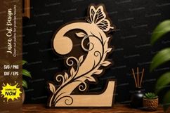 Number Two Butterfly Laser Cut Decorative File number two Product Image 1