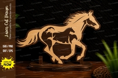 Running Horse Laser Cut SVG Design running horse svg, gallop Product Image 1