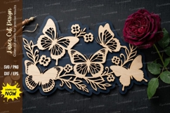 Butterfly Floral Set laser Cut svg Cutting file, butterfly Product Image 1