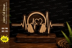 Heartbeat Love Hands Laser Cut SVG Design heartbeat love svg Product Image 1