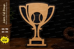 Softball Champion Trophy Laser Cut SVG Design softball troph Product Image 1
