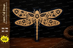Dragonfly Silhouette Laser Cut SVG Design dragonfly svg Product Image 1