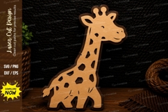 Cute Giraffe Laser Cut SVG Design giraffe svg, cute giraffe Product Image 1