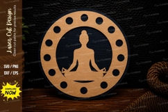 Meditation Mandala Circle Laser Cut SVG Design meditation sv Product Image 1