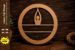 Yoga Lotus Circle Laser Cut SVG Design yoga lotus svg Product Image 1