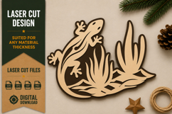 Desert Gecko Laser Cut SVG Design gecko svg, desert gecko Product Image 1