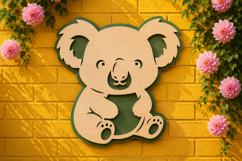 Cute Koala Laser Cut SVG Design cute koala svg, koala laser Product Image 1