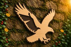 Flying Eagle Laser Cut SVG Design flying eagle svg, eagle Product Image 1