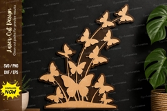Butterfly Flower Silhouette laser cut svg File butterfly Product Image 1